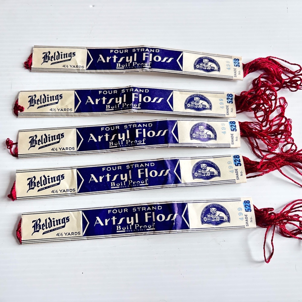 Belding Artful Floss Vintage Embroidery Thread Red Bundle